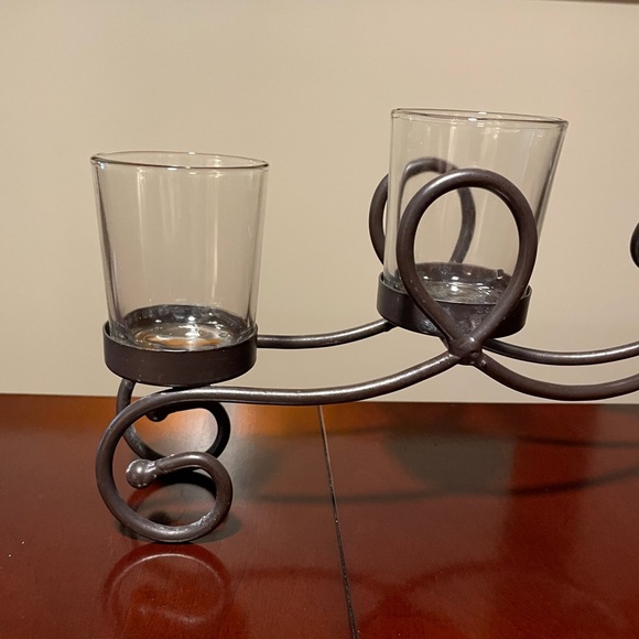 ๐ค Multi Scrolling Metal Wire/Glass Candle Holder - Picture 6 of 10